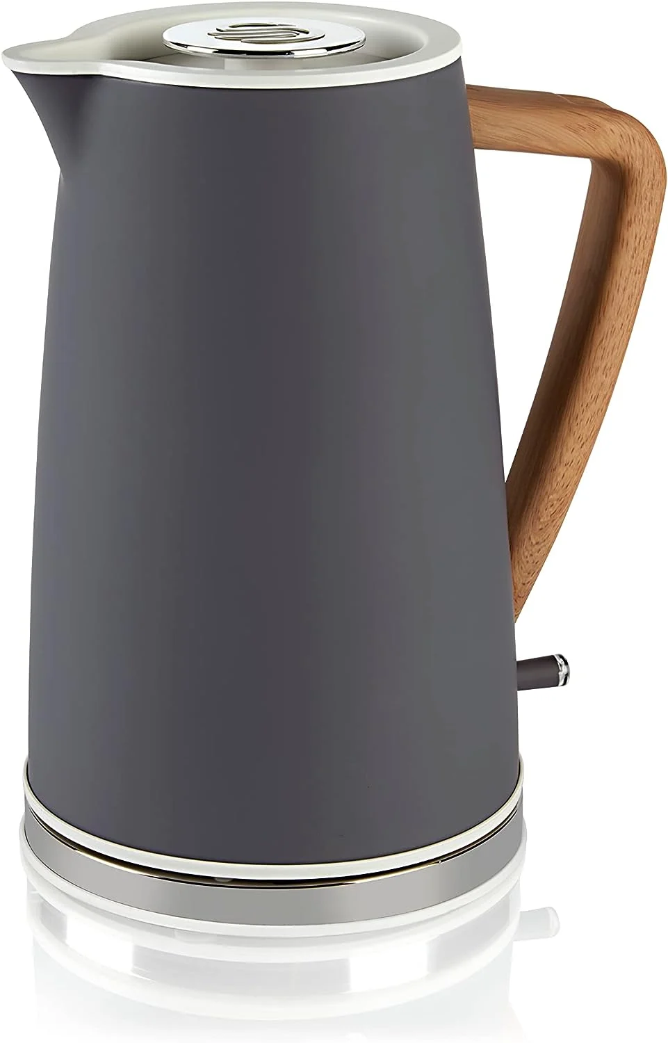 Rapid Boil Jug Kettle, Wood Effect Handle, Soft Touch Housing and Matte Finish, 1.7 Litre, Slate Grey (SK14610GRYN)
Rapid Boil Jug Kettle, Wood Effect Handle, Soft Touch Housing and Matte Finish, 1.7 Litre, Slate Grey (SK14610GRYN)