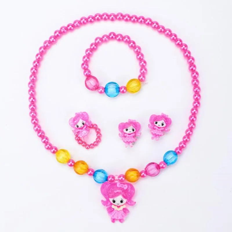 New Children's Jewelry Pearl Little Girl Jewelry Set Necklace Earrings Ring Bracelet Little Princess Jewelry Wholesale
New Children's Jewelry Pearl Little Girl Jewelry Set Necklace Earrings Ring Bracelet Little Princess Jewelry Wholesale
