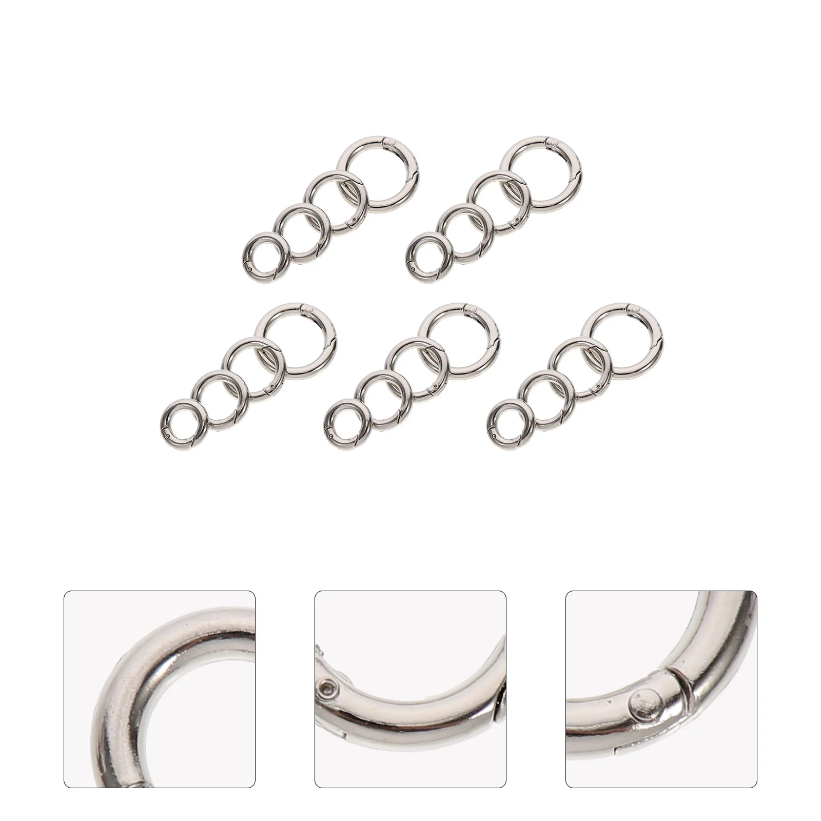 20 Pcs Metal Snaps Metal Circle Rings Circle Trigger Rings Key Ring Clips Carabiner Snap Clip Trigger Purse Hardware
20 Pcs Metal Snaps Metal Circle Rings Circle Trigger Rings Key Ring Clips Carabiner Snap Clip Trigger Purse Hardware