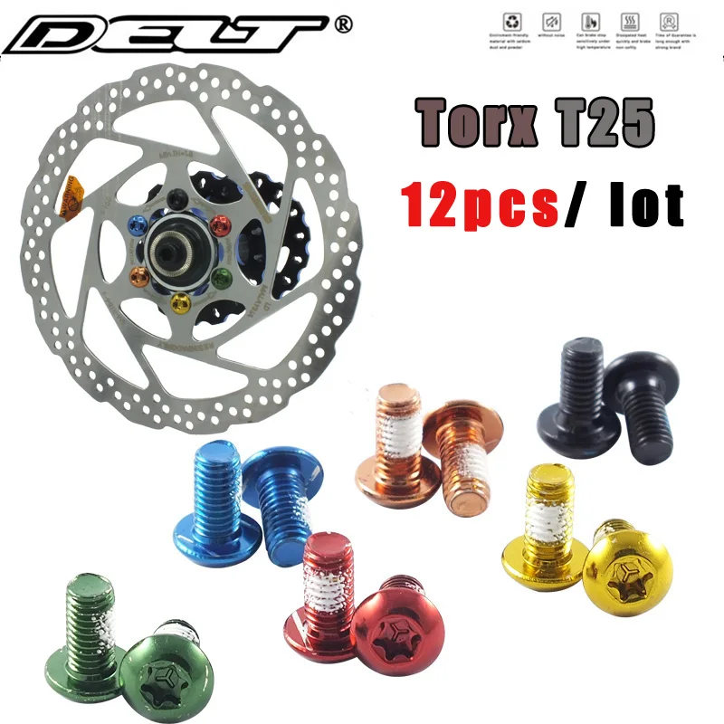 12Pcs Bicycle Disc Brakes Rotor Screw Bolts Nuts Torx T25 Head M5x10MM Mountain MTB Road Bike Accessories
12Pcs Bicycle Disc Brakes Rotor Screw Bolts Nuts Torx T25 Head M5x10MM Mountain MTB Road Bike Accessories