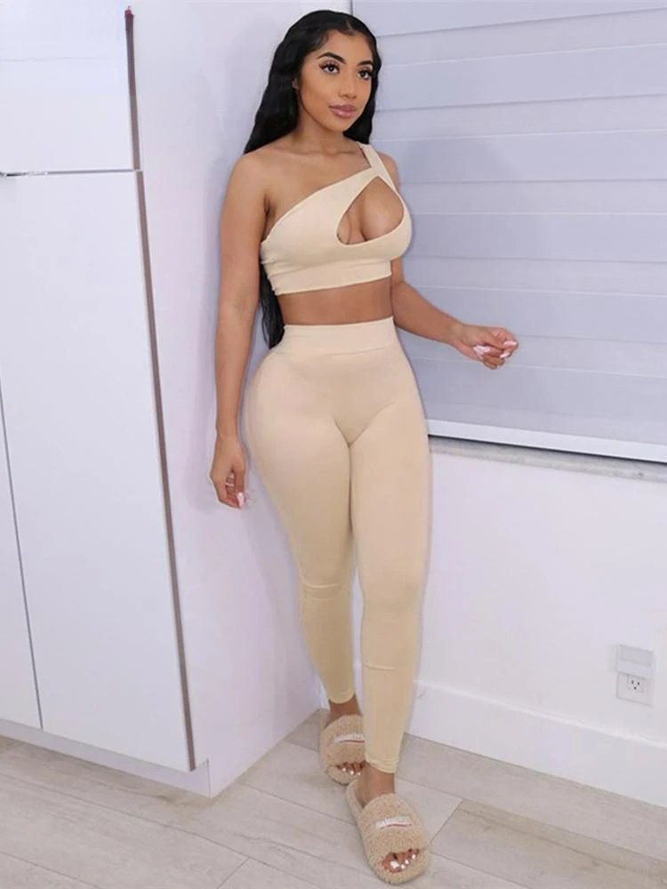 Summer Two 2 Piece Sets Womens Outfits One Shoulder Top Skinny Pants Sets Casual White Tracksuit Sweatsuits For Women
Summer Two 2 Piece Sets Womens Outfits One Shoulder Top Skinny Pants Sets Casual White Tracksuit Sweatsuits For Women
