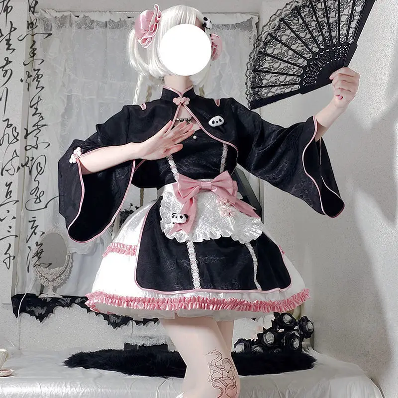 Green Pink Cute Lolita Dress Chinese maid Style Panda jsk suit Party Daily Lolita Dress Bowknot Medieval Dress Kawaii Chic Dress
Green Pink Cute Lolita Dress Chinese maid Style Panda jsk suit Party Daily Lolita Dress Bowknot Medieval Dress Kawaii Chic Dress