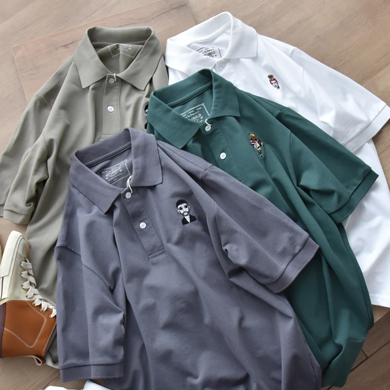 Summer pearl ground mesh pure cotton polo shirt men's short sleeved T-shirt commuter casual polo shirt
Summer pearl ground mesh pure cotton polo shirt men's short sleeved T-shirt commuter casual polo shirt
