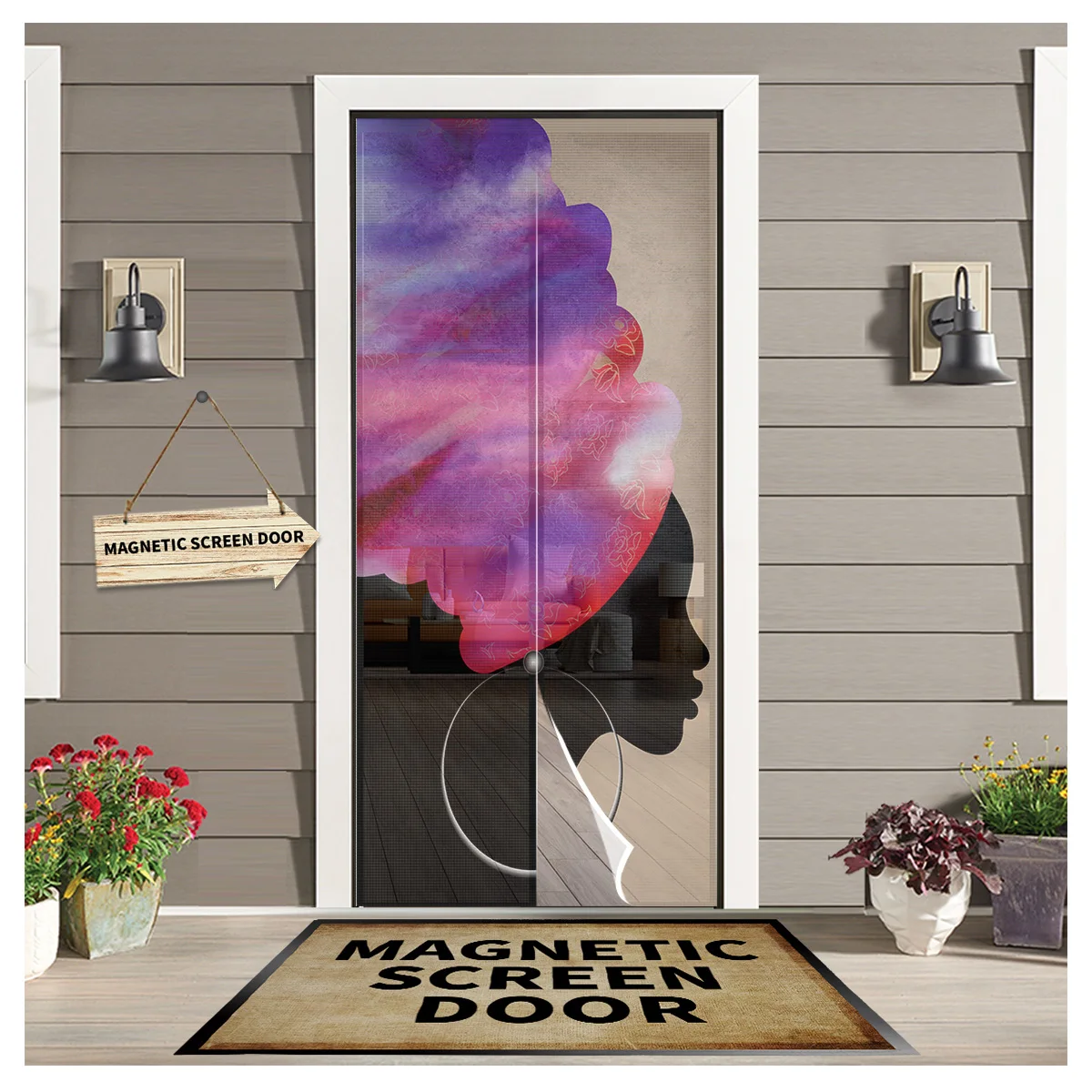 African Women Gradient Hat Magnetic Mosquito Screen Door Curtain Anti Insect Door Mesh Automatic Closing Kitchen Curtain Panels
African Women Gradient Hat Magnetic Mosquito Screen Door Curtain Anti Insect Door Mesh Automatic Closing Kitchen Curtain Panels