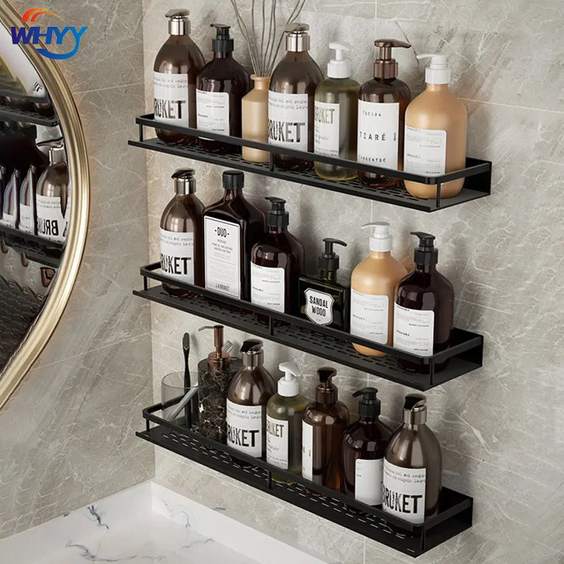 WHYY Space Aluminum Bathroom Shelves Wall-Mounted Organizer Storage Rack Holder with Bottom Drain Hole for Kitchen Accessories
WHYY Space Aluminum Bathroom Shelves Wall-Mounted Organizer Storage Rack Holder with Bottom Drain Hole for Kitchen Accessories