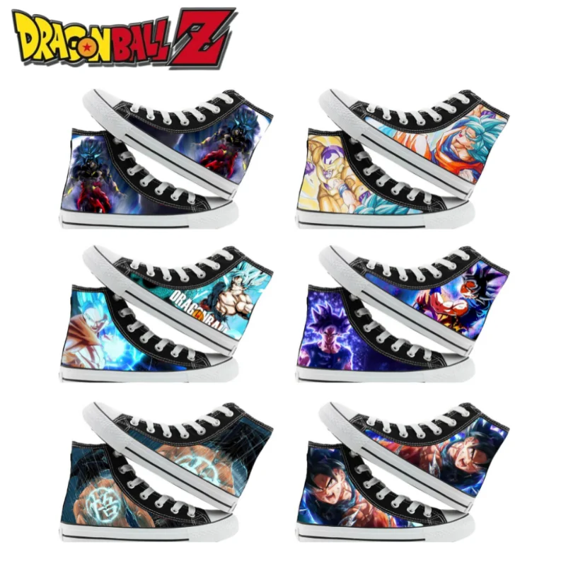 

Seven Dragon Ball Son Goku Vegeta animation surrounding male and female couples with the same new high-top casual canvas shoes