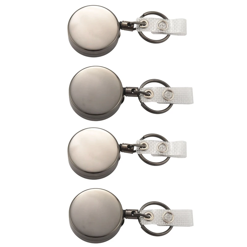 4 Pack Heavy Duty Retractable Badge Holder Reel,Metal ID Badge Holder With Belt Clip Key Ring Black
4 Pack Heavy Duty Retractable Badge Holder Reel,Metal ID Badge Holder With Belt Clip Key Ring Black