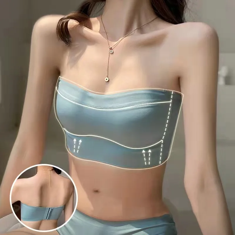 

Bandeau Bra Strapless Brassiere Invisible Bra Seamless Push Up Bralette Non-Wired Bras Women Tube Top Boneless Lingerie Bras