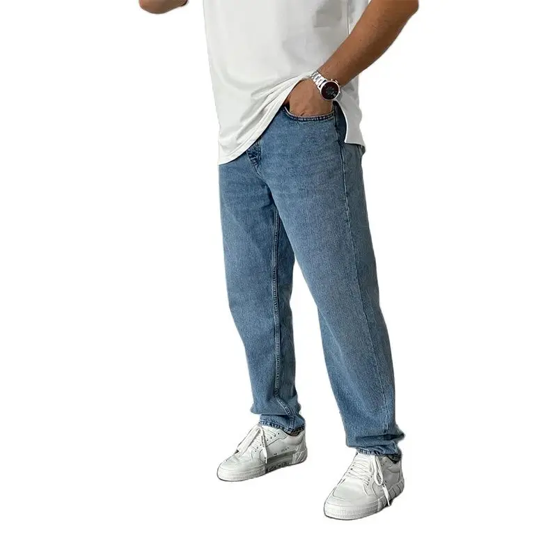 2022 New Clothing Trousers Summer Fashion Wide Leg Men Jeans High Quality Loose Blue Straight Pants Casual Overalls Baggy Pants
2022 New Clothing Trousers Summer Fashion Wide Leg Men Jeans High Quality Loose Blue Straight Pants Casual Overalls Baggy Pants