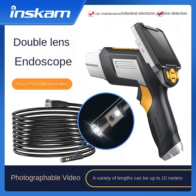 Portable Handheld Endoscope Camera Single and Dual Lens Waterproof 4.3" LCD Inspection Camera Industrial Digital Endoscopy
Portable Handheld Endoscope Camera Single and Dual Lens Waterproof 4.3" LCD Inspection Camera Industrial Digital Endoscopy