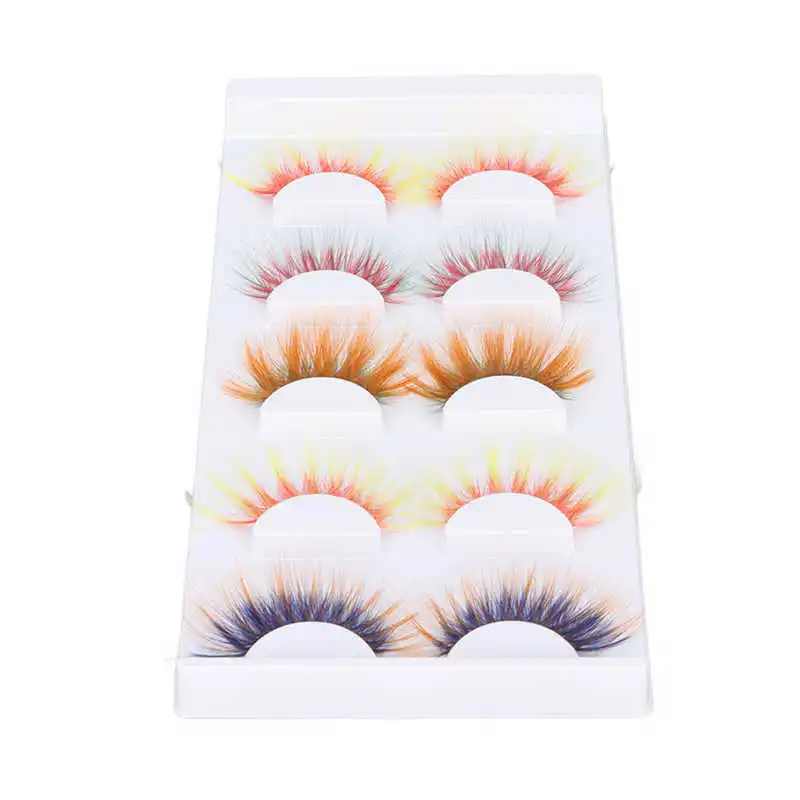 Colorful Eyelashes Color False Eyelashes Curled for Halloween for Stage Show for Cosplay 
Colorful Eyelashes Color False Eyelashes Curled for Halloween for Stage Show for Cosplay