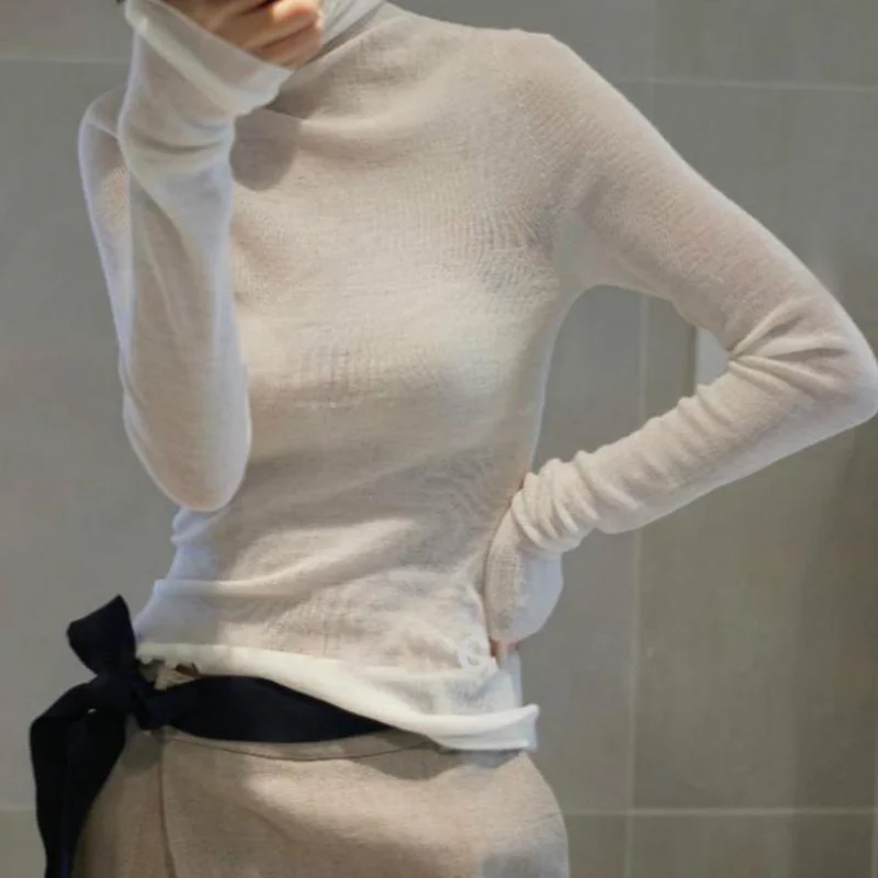 New Autumn/Winter Sweater Women's Turtleneck Pullover Ultra-thin Pile Neck Females Sweater Wool Knitted Bottoming Shirt Warm
New Autumn/Winter Sweater Women's Turtleneck Pullover Ultra-thin Pile Neck Females Sweater Wool Knitted Bottoming Shirt Warm