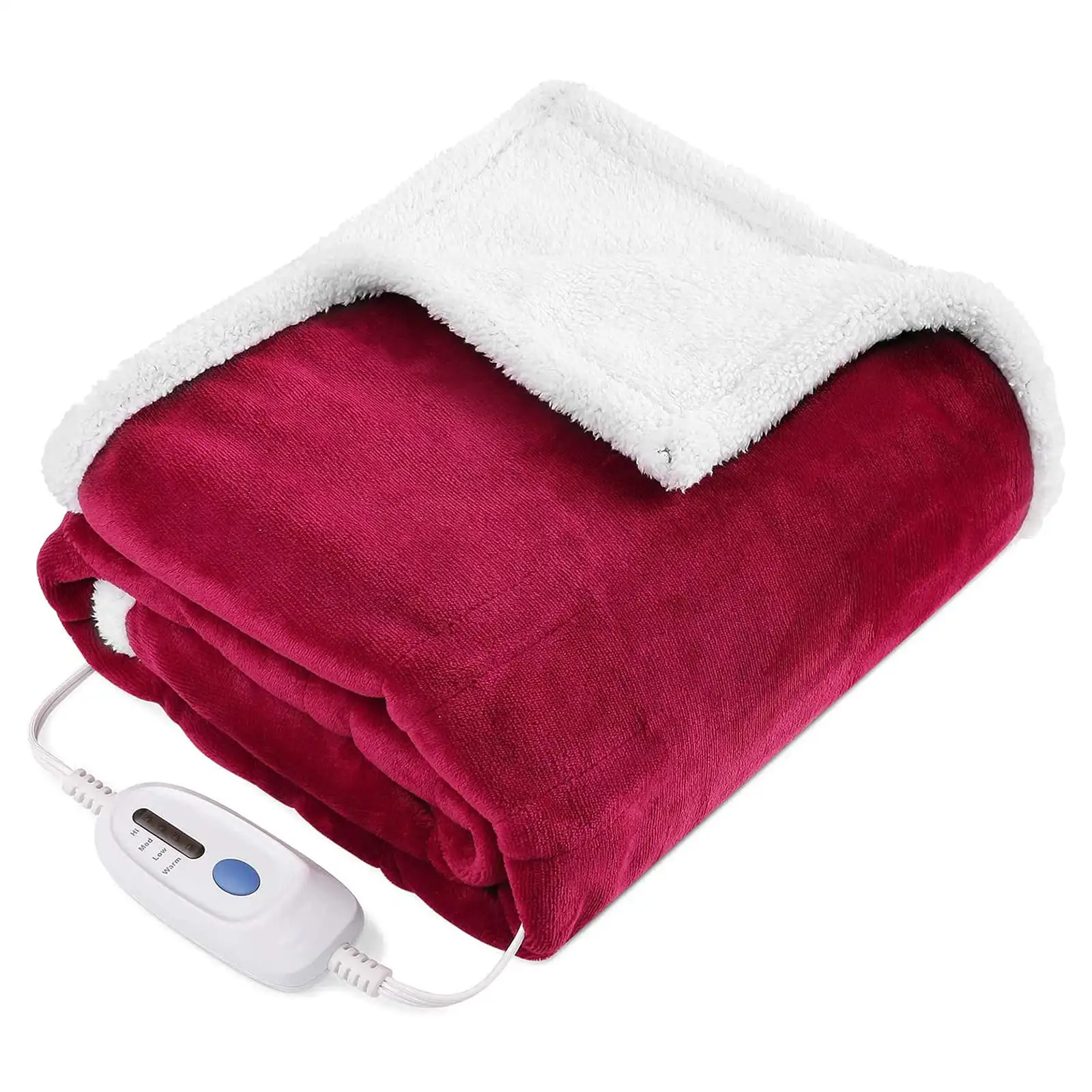 Blanket Heated Throw Flannel & Sherpa Fast Heating Blanket 50" x 60" with 4 Heating Levels & 3 Hours Auto-Off Timing Settings, H
Blanket Heated Throw Flannel & Sherpa Fast Heating Blanket 50" x 60" with 4 Heating Levels & 3 Hours Auto-Off Timing Settings, H