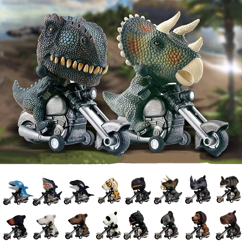 17 Styles Mini Dinosaur Inertia Riding Motorcycle Animal Model Pull Back Car Toy Action Figure Toys Gifts for Children's
17 Styles Mini Dinosaur Inertia Riding Motorcycle Animal Model Pull Back Car Toy Action Figure Toys Gifts for Children's