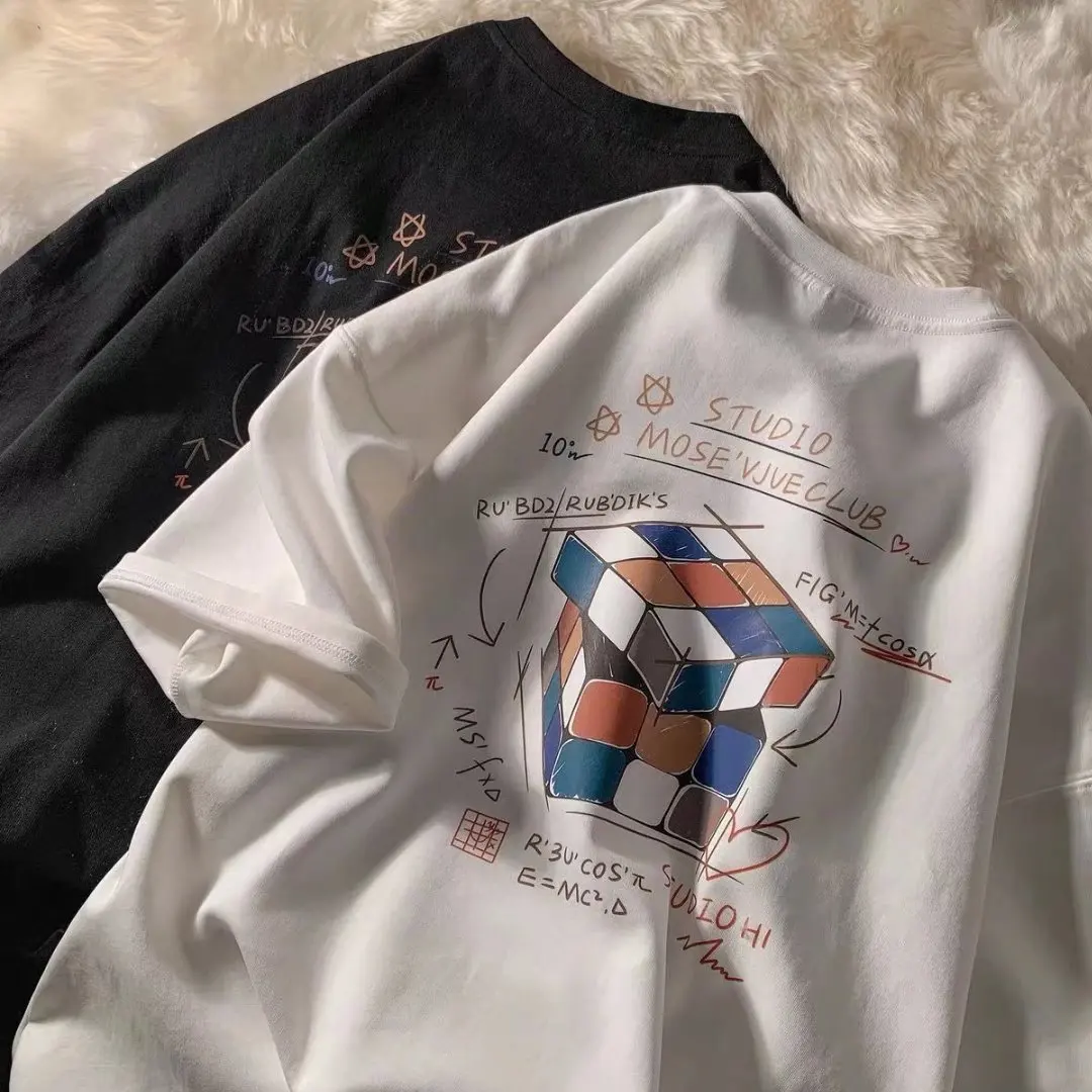 Hip Hop Graffiti Rubik's Cube Oversized T-shirts Men Summer Fashion Casual Tees Male Students Chic Tops High Street Simple Basic
Hip Hop Graffiti Rubik's Cube Oversized T-shirts Men Summer Fashion Casual Tees Male Students Chic Tops High Street Simple Basic