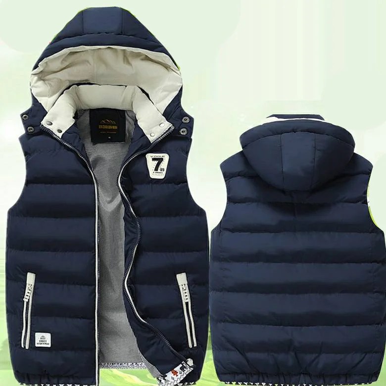 New 2022 Casual Outwear Hat Detachable Outer Vest Brand Men's Vest Winter Sleeveless Jackets Men Hooded Warm Down Vest Chalecos
New 2022 Casual Outwear Hat Detachable Outer Vest Brand Men's Vest Winter Sleeveless Jackets Men Hooded Warm Down Vest Chalecos