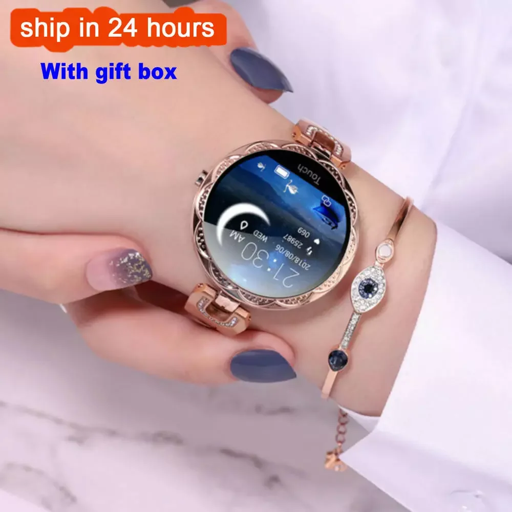Fashion Smart Watch Women Waterproof Wearable Device Heart Rate Monitor Sports Smartwatch For Ladies AK15
Fashion Smart Watch Women Waterproof Wearable Device Heart Rate Monitor Sports Smartwatch For Ladies AK15