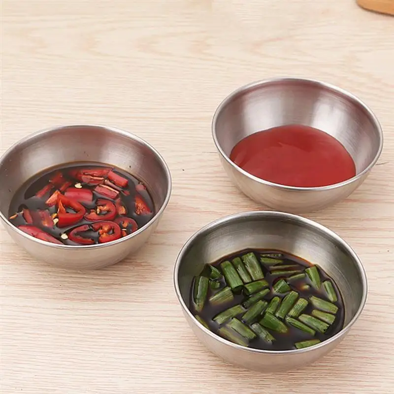 8pcs/3pcs Sauce Bowls Sauce Dipping Plates Condiment Appetizer Seasoning Soy Dishes Stainless Steel Ketchup Sauce Cups 8x8x3cm
8pcs/3pcs Sauce Bowls Sauce Dipping Plates Condiment Appetizer Seasoning Soy Dishes Stainless Steel Ketchup Sauce Cups 8x8x3cm