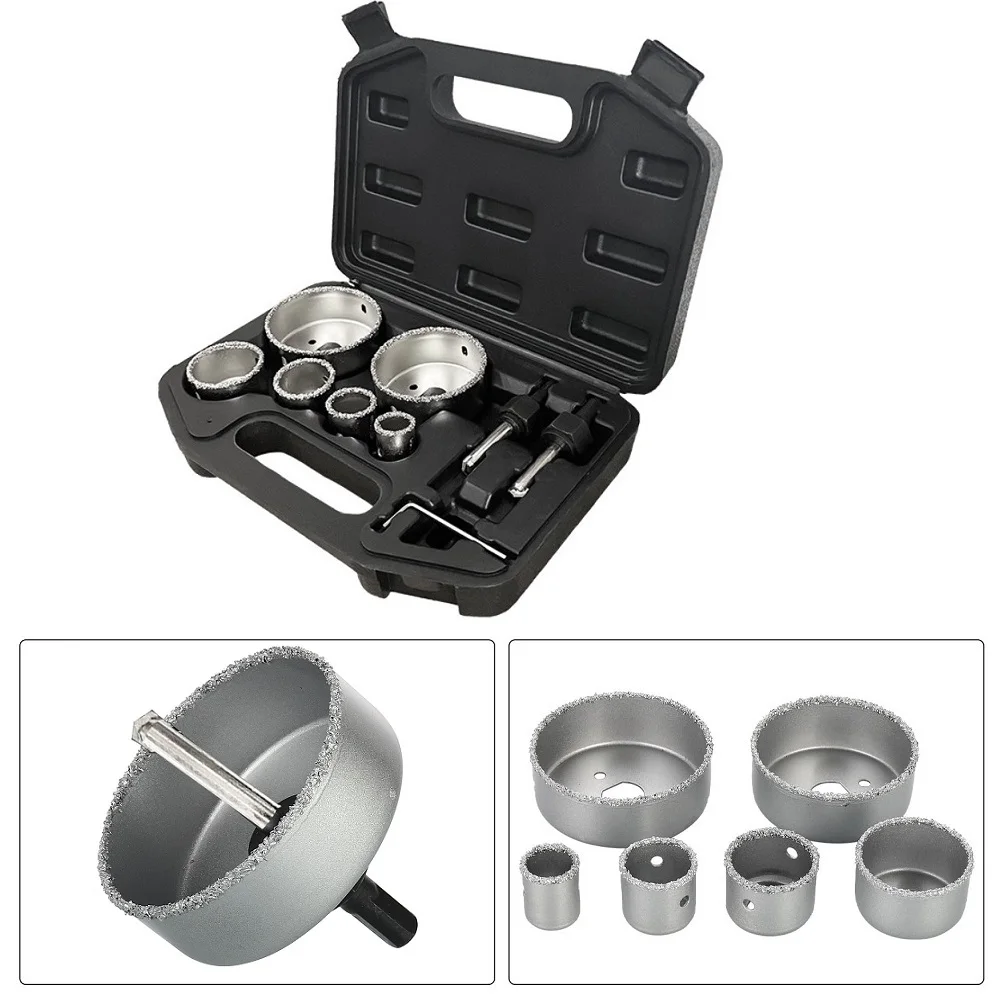 9PCS 22-73mm Diamond Coated Drill Bits Set Carbide Alloy Glass Tile Marble Ceramic Hole Saw Drill Bit DIY Tool Accessories
9PCS 22-73mm Diamond Coated Drill Bits Set Carbide Alloy Glass Tile Marble Ceramic Hole Saw Drill Bit DIY Tool Accessories