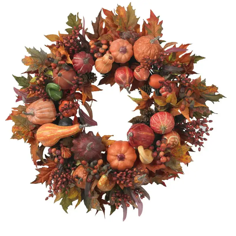 Harvest Wreath, Artificial Flowers, Orange
Harvest Wreath, Artificial Flowers, Orange