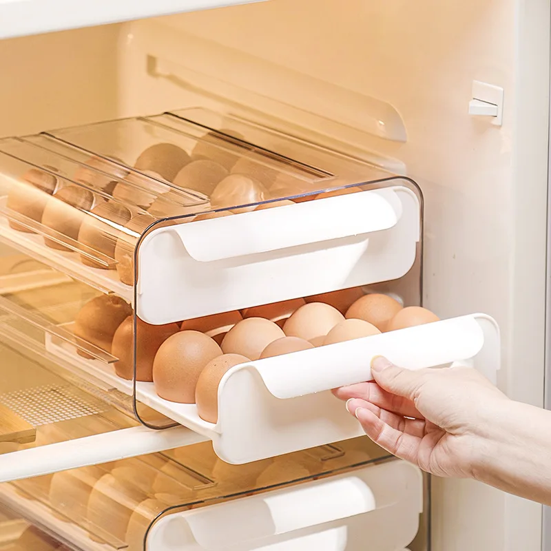 32 Grids Eggs Storage Box Transparent Drawer Space Saver Plastic Egg Holder Organizer Fresh-Keeping Container for Kitchen Fridge
32 Grids Eggs Storage Box Transparent Drawer Space Saver Plastic Egg Holder Organizer Fresh-Keeping Container for Kitchen Fridge