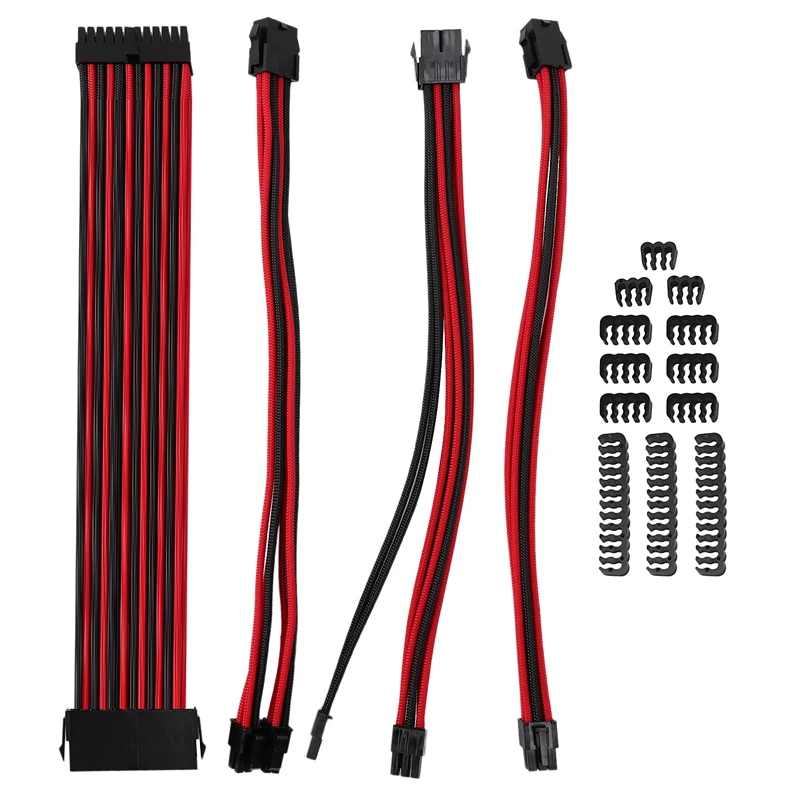 NEW-Basic Extension Cable Kit ATX 24Pin/ EPS 4+4Pin / PCI-E 6+2Pin/ PCI-E 6Pin Power Extension Cable For PC Computer
NEW-Basic Extension Cable Kit ATX 24Pin/ EPS 4+4Pin / PCI-E 6+2Pin/ PCI-E 6Pin Power Extension Cable For PC Computer