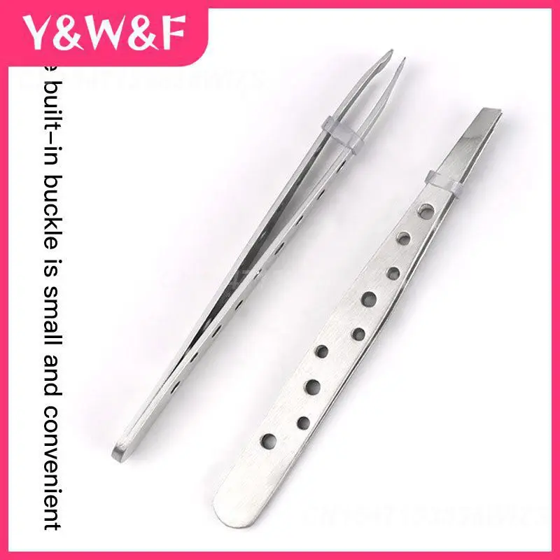 

1 PC Eyebrow Clip Stainless Steel Oblique Mouth Sanding Eyebrow Trimming Tweezers Eyebrow Pliers Hair Removal Makeup Tools
