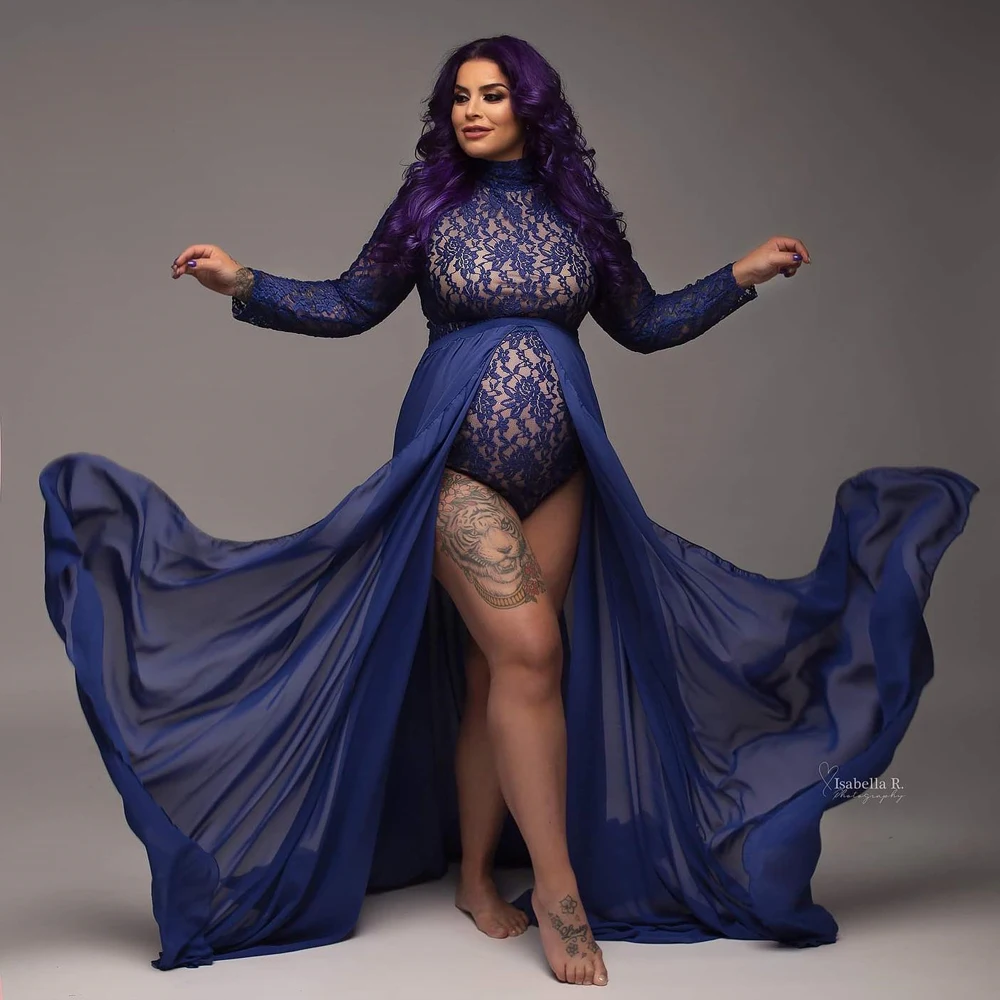 Maternity Photography Props Dress Stretchy Lace Bodysuit Removable Chiffon Sides Slit Skirt For Photo Shoot Pregnant Accessories
Maternity Photography Props Dress Stretchy Lace Bodysuit Removable Chiffon Sides Slit Skirt For Photo Shoot Pregnant Accessories
