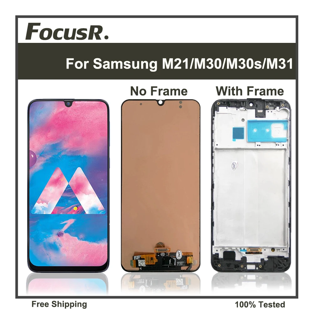 

ЖК-дисплей OLED для Samsung Galaxy M31, M21, M30, M30s, M315, M305, M215, M307, сенсорный дигитайзер, оригинальный сменный экран в сборе