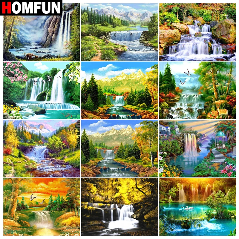 HOMFUN Full Drill Diamond Painting "Waterfall Scenery" DIY Picture Of Rhinestone 5D Diamond Embroidery Cross Stitch Decor
HOMFUN Full Drill Diamond Painting "Waterfall Scenery" DIY Picture Of Rhinestone 5D Diamond Embroidery Cross Stitch Decor