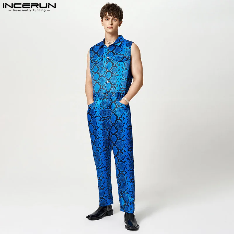 INCERUN Men Jumpsuits Leopard Print Lapel Sleeveless Streetwear Casual Rompers 2022 Button Fashion Leisure Men Overalls S-5XL
INCERUN Men Jumpsuits Leopard Print Lapel Sleeveless Streetwear Casual Rompers 2022 Button Fashion Leisure Men Overalls S-5XL