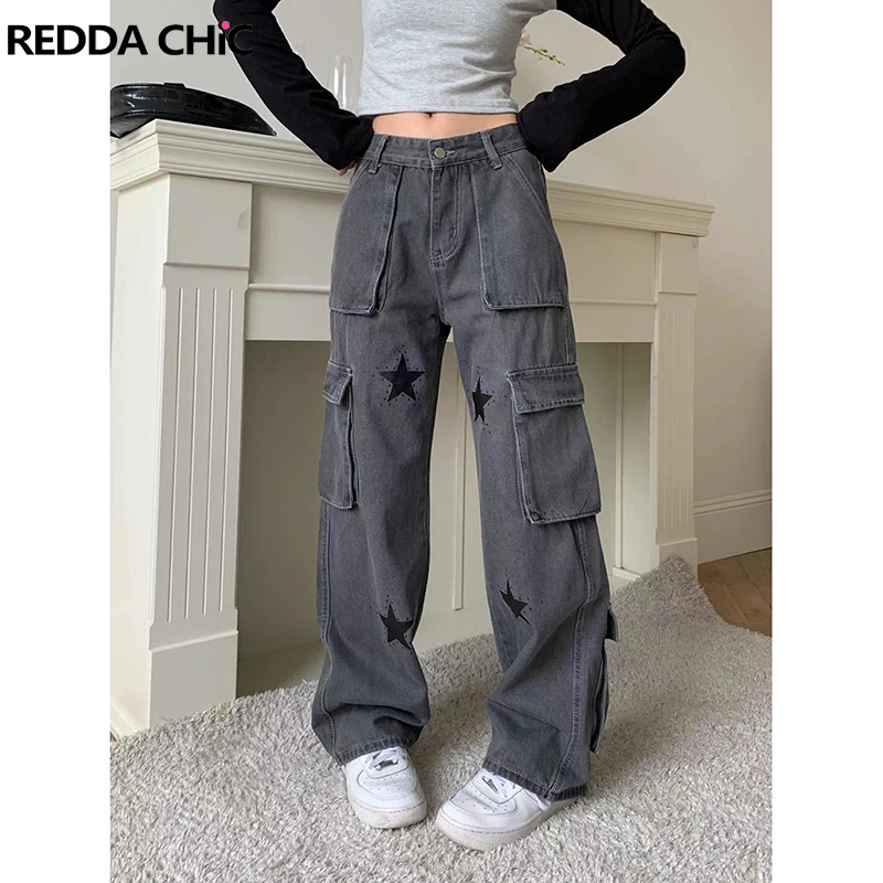 Модные брюки REDDACHiC Star Acubi, Женские джинсы-карго, стиль гранж Y2k, уличная одежда, ретро, серые мешковатые джинсы, женские плотные джинсовые брюк...
Модные брюки REDDACHiC Star Acubi, Женские джинсы-карго, стиль гранж Y2k, уличная одежда, ретро, серые мешковатые джинсы, женские плотные джинсовые брюк...