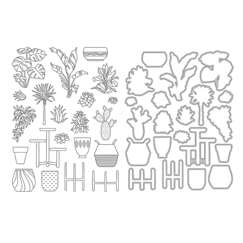 Happy Plants Clear Stamps and Cutting Dies for New 2021 Scrapbooking Paper Making Frame Craft Supplies Card
Happy Plants Clear Stamps and Cutting Dies for New 2021 Scrapbooking Paper Making Frame Craft Supplies Card