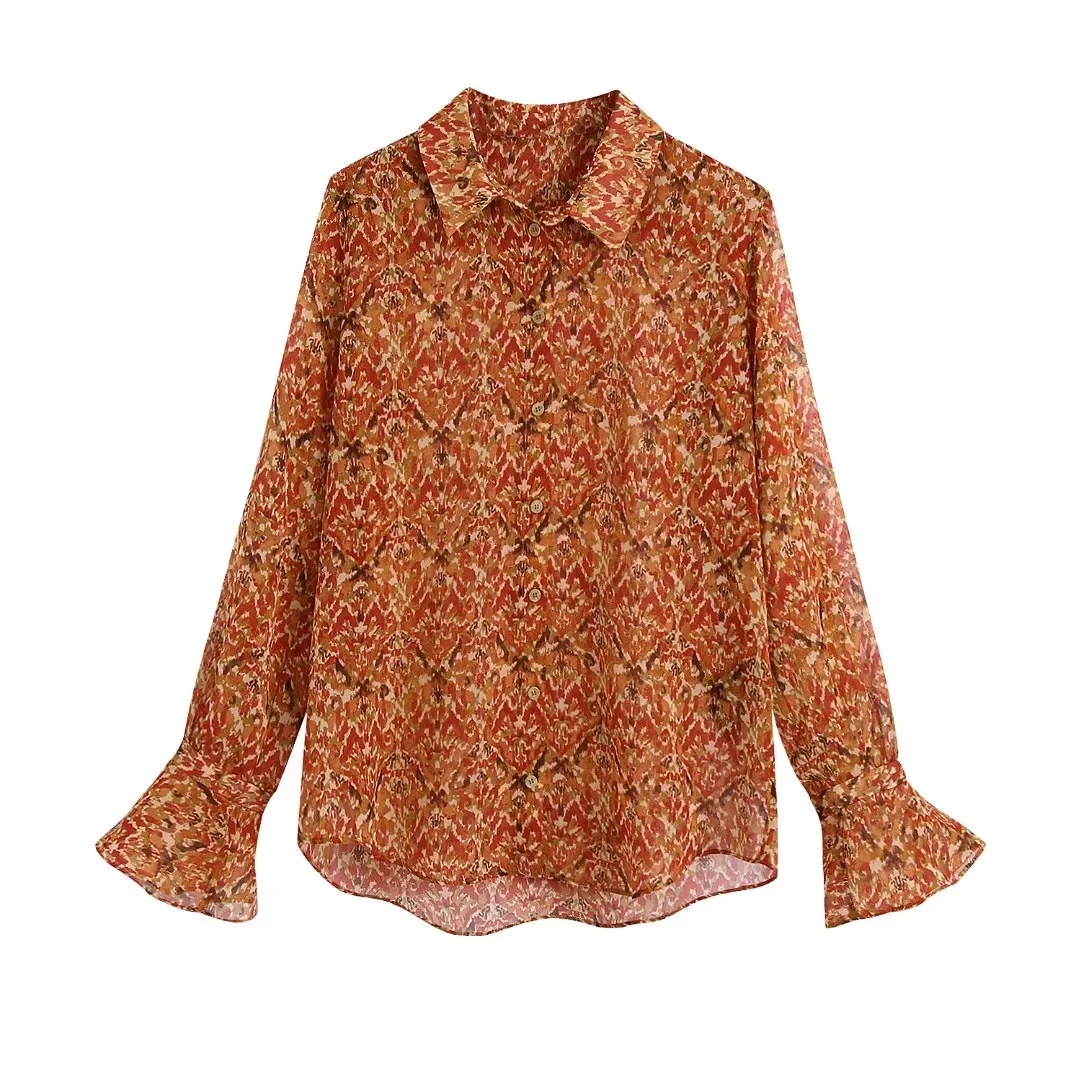 XITIMEAO Women Fashion With Ruffled Printed Shirts Vintage Long Sleeve Button-up Female Blouses Blusas Chic Tops
XITIMEAO Women Fashion With Ruffled Printed Shirts Vintage Long Sleeve Button-up Female Blouses Blusas Chic Tops