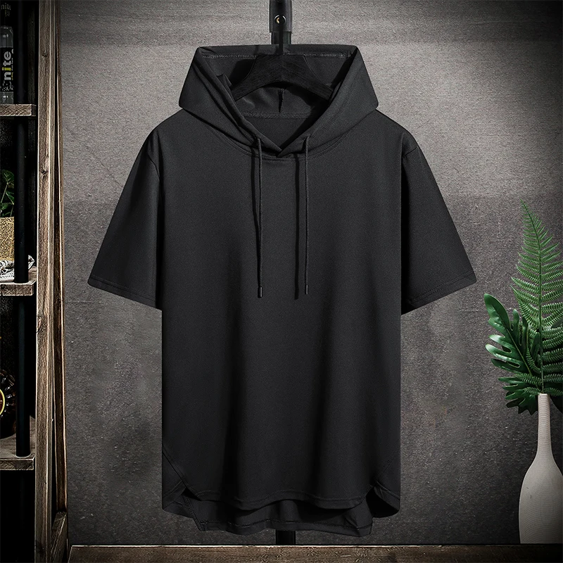 2023 Hooded T shirt Men Summer Korean Half Sleeve Pullover Top Soft Loose T-shirt Streetwear Sleeveless Tops Drawstring Clothing
2023 Hooded T shirt Men Summer Korean Half Sleeve Pullover Top Soft Loose T-shirt Streetwear Sleeveless Tops Drawstring Clothing