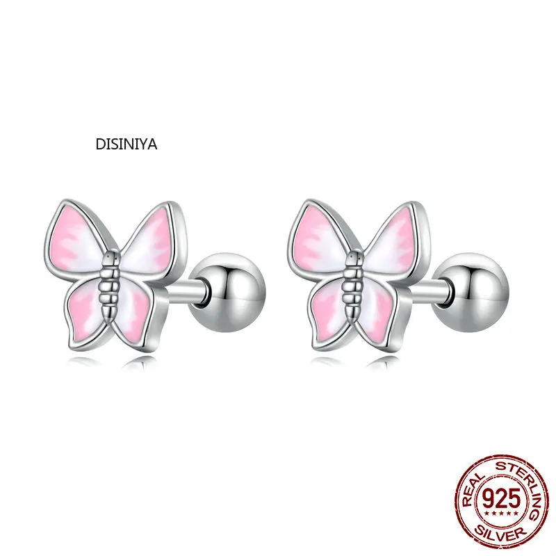 DISINIYA 925 Sterling Silver Simple Butterfly Ear Buckles for Women Cute Fashion Tiny Earrings Fine Jewelry Party Gift
DISINIYA 925 Sterling Silver Simple Butterfly Ear Buckles for Women Cute Fashion Tiny Earrings Fine Jewelry Party Gift