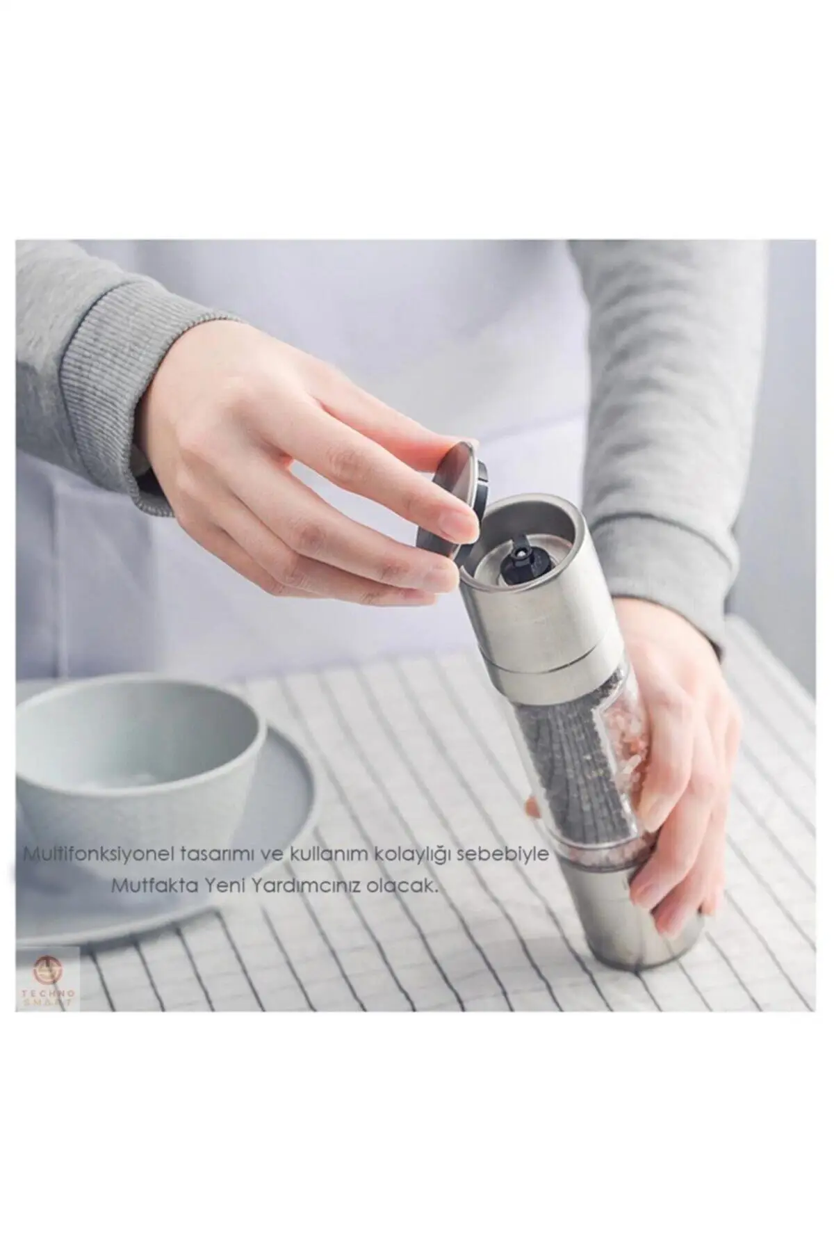 Steel Twin Beam Pepper Salt Spice Grinder
Steel Twin Beam Pepper Salt Spice Grinder