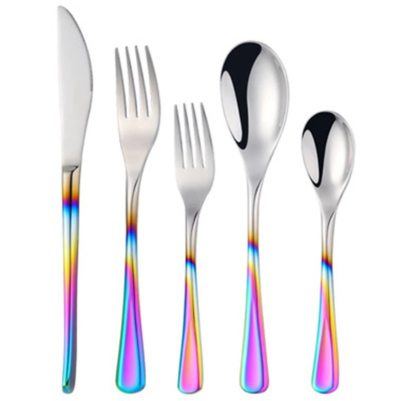5 Pieces Of Rainbow Cutlery Kitchen Cutlery Rainbow Cutlery Set Stainless Steel Dining Tableware Cutlery
5 Pieces Of Rainbow Cutlery Kitchen Cutlery Rainbow Cutlery Set Stainless Steel Dining Tableware Cutlery