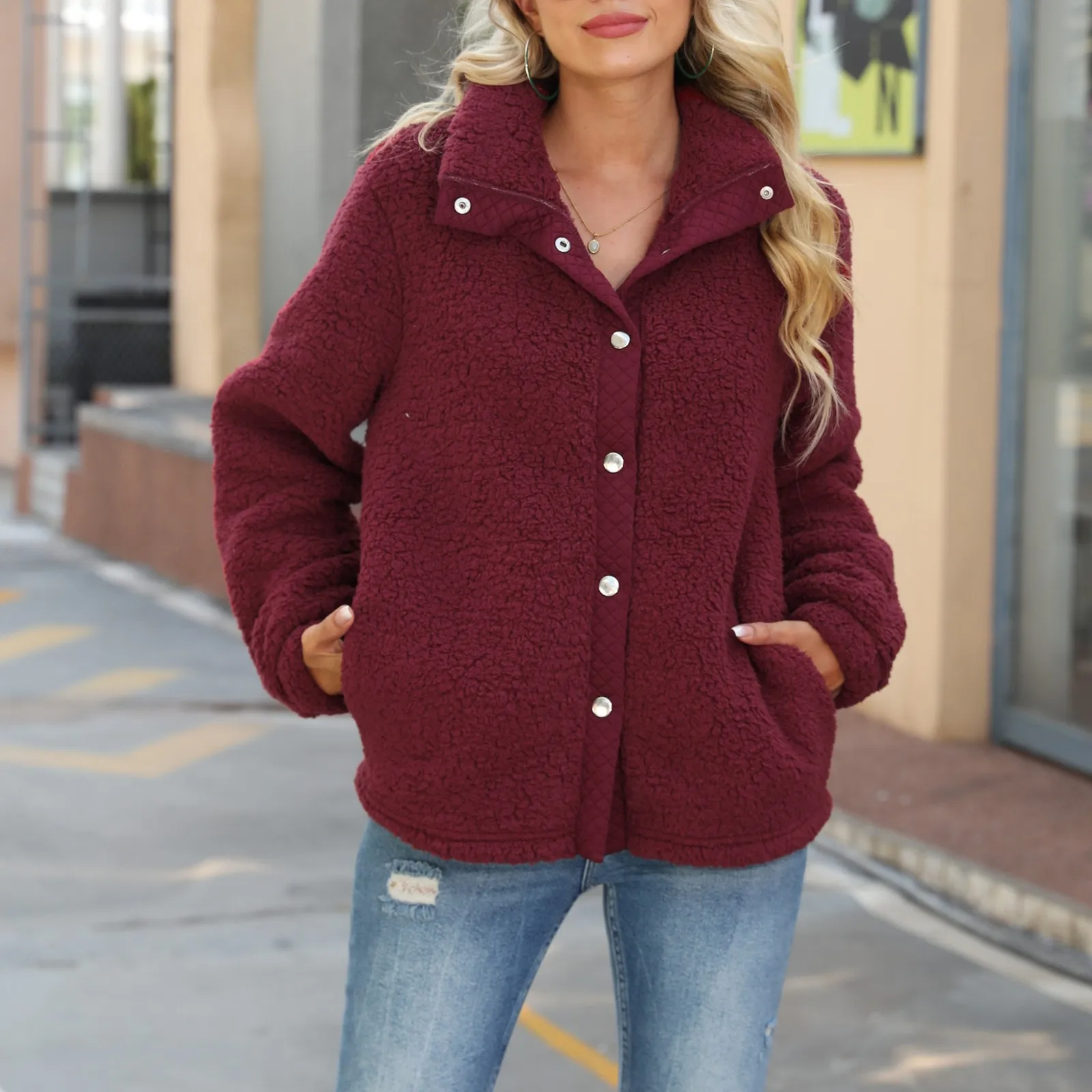 Winter Coats For Womens Fleece Jacket Long Sleeve Cardigan Sweatshirts Open Front Lapel Outerwears Vest Women Winter
Winter Coats For Womens Fleece Jacket Long Sleeve Cardigan Sweatshirts Open Front Lapel Outerwears Vest Women Winter