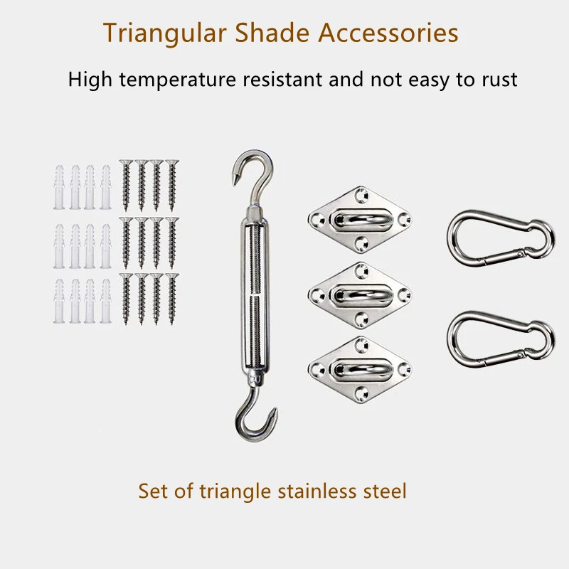 Sun Shade Sail Canopy Accessory 304 Stainless Steel Hardware Kit Turnbuckle Pad Eye Carabiner Clip Hook Screws Camping Hiking
Sun Shade Sail Canopy Accessory 304 Stainless Steel Hardware Kit Turnbuckle Pad Eye Carabiner Clip Hook Screws Camping Hiking