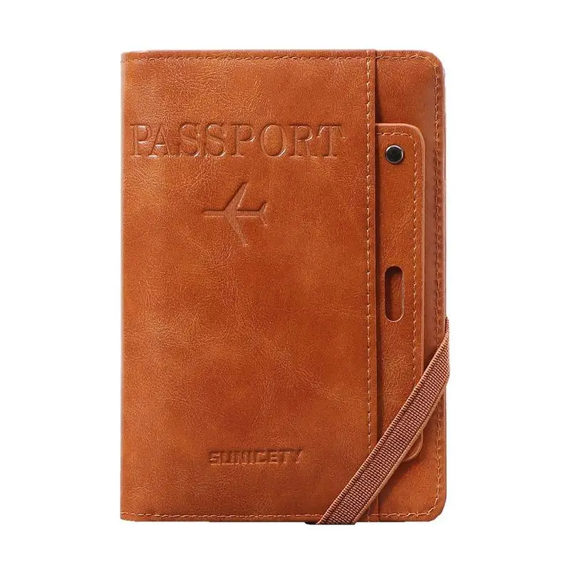 

Multifunctional Leather Document Passport Bag RFID License Passbook Travel Passport Passport Storage Card Holder For Travel