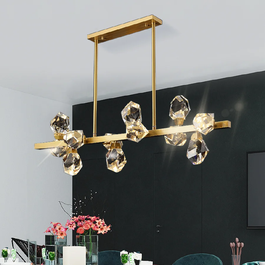 Modern crystal chandelier for dining room design gold kitchen island hanging lamp luxury living room led lustre home decor light
Modern crystal chandelier for dining room design gold kitchen island hanging lamp luxury living room led lustre home decor light