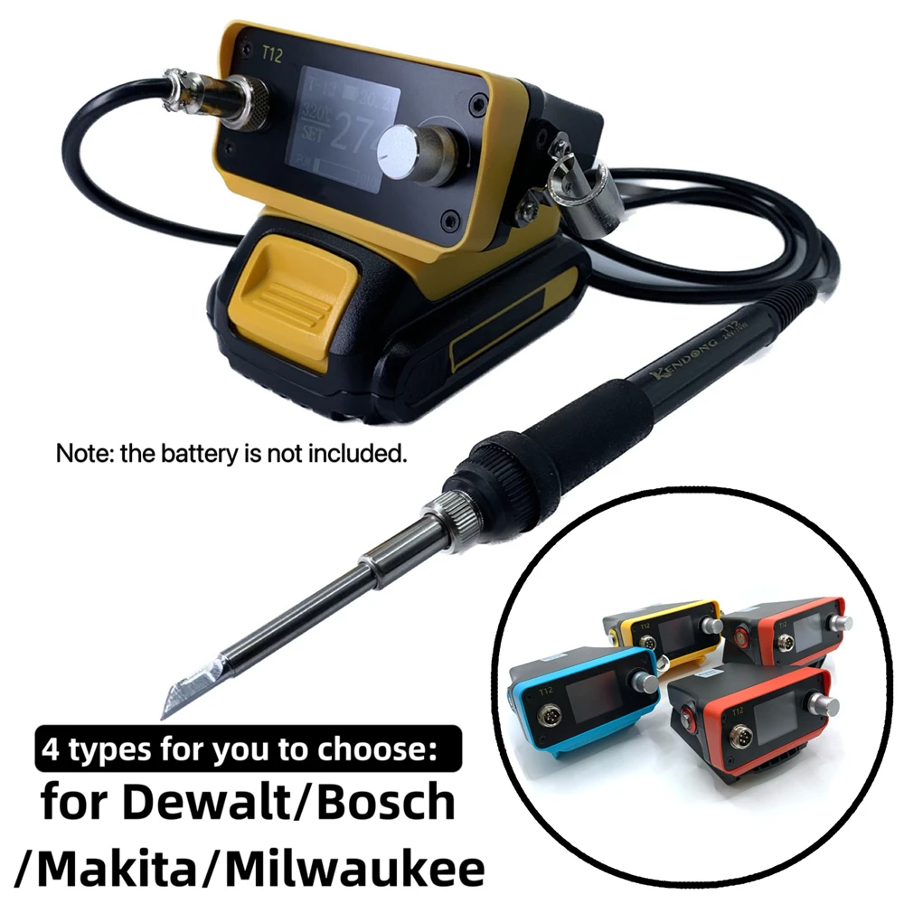 70W T12 Cordless Soldering Iron Station For Dewalt 20V Max Li-ion Battery For Makita/Milwaukee/Bosch Battery Electric Solder
70W T12 Cordless Soldering Iron Station For Dewalt 20V Max Li-ion Battery For Makita/Milwaukee/Bosch Battery Electric Solder