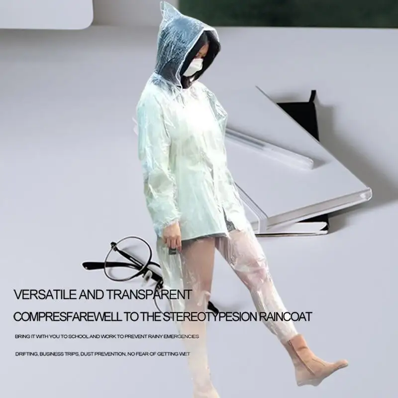 Ultimate Solution for Sudden Showers: Portable Waterproof Disposable Raincoat in One-Size Fits All 
Ultimate Solution for Sudden Showers: Portable Waterproof Disposable Raincoat in One-Size Fits All