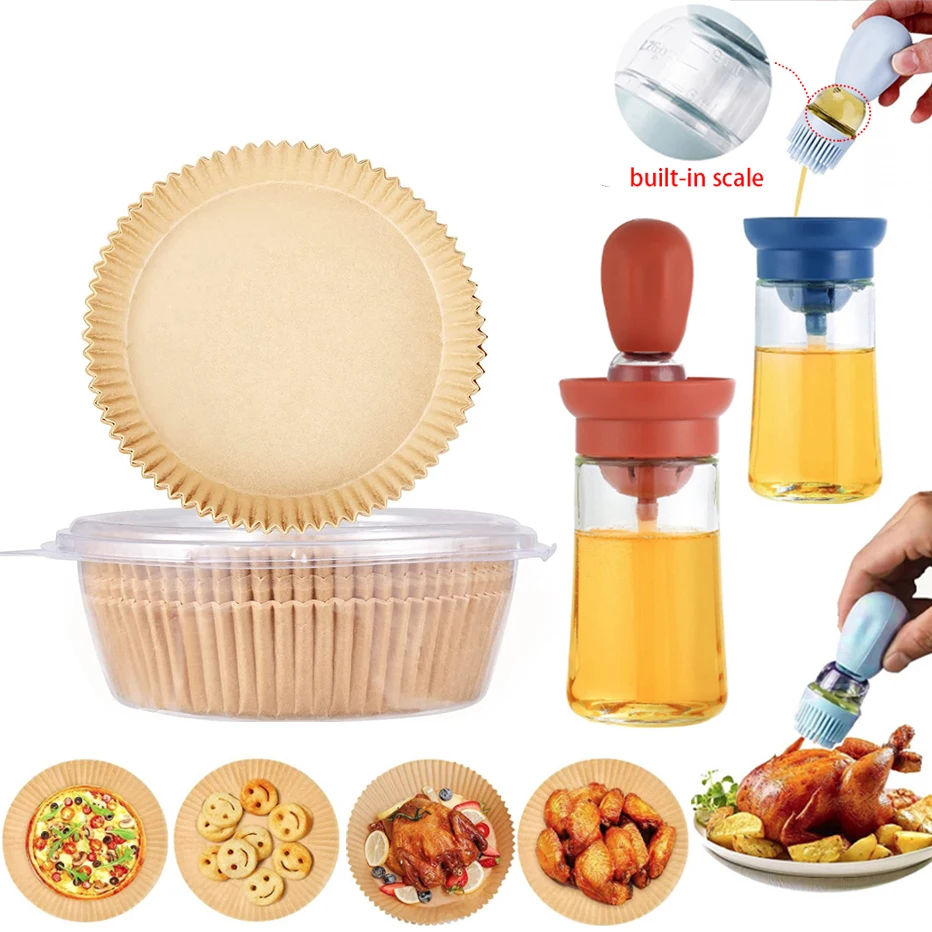 50pcs Air Fryer Paper Silicone Oil Bottle 16/20cm Blister Packaging Prevent Deformation BBQ Baking Paper Kitchen Accessories
50pcs Air Fryer Paper Silicone Oil Bottle 16/20cm Blister Packaging Prevent Deformation BBQ Baking Paper Kitchen Accessories