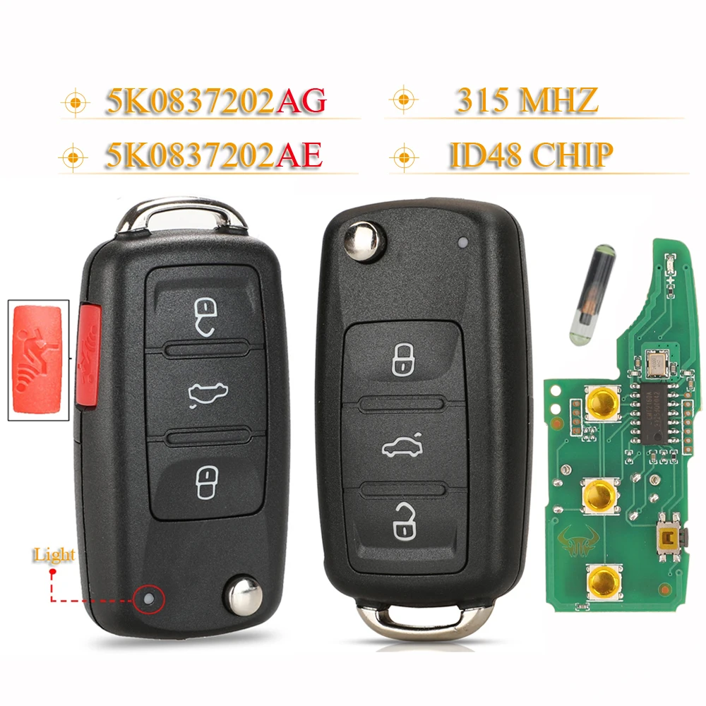 jingyuqin 3/4Buttons Car Remote Key Fob 315/433Mhz ID48 For VW Bettle CC EOS Golf Jetta Passat Tiguan Touareg 5K0837202AD / AG
jingyuqin 3/4Buttons Car Remote Key Fob 315/433Mhz ID48 For VW Bettle CC EOS Golf Jetta Passat Tiguan Touareg 5K0837202AD / AG
