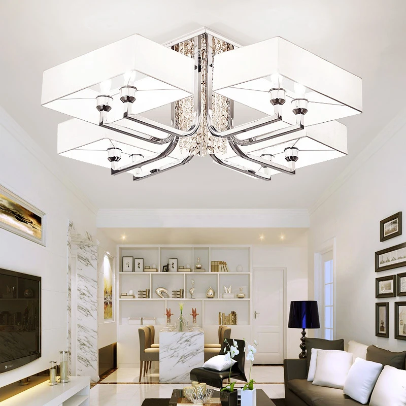 Art Led Chandelier Pendant Lamp Light Modern Square Fabric Living Dining Decor Bedroom Chrome Ceiling
Art Led Chandelier Pendant Lamp Light Modern Square Fabric Living Dining Decor Bedroom Chrome Ceiling