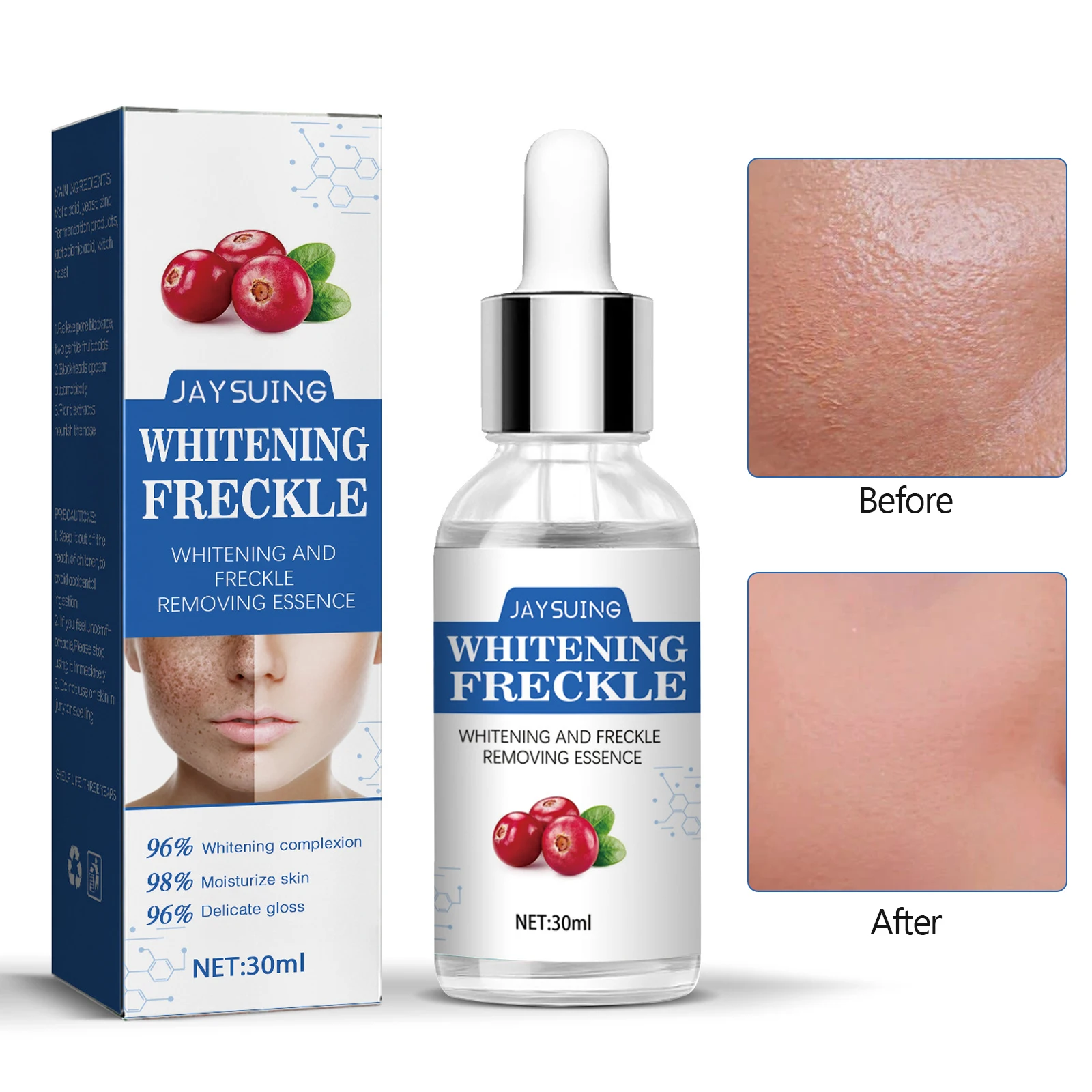 30ml Whitening Freckle Facial Serum Dark Spot Corrector Fade Dark Spots Pigmentation Hydrating Moisturizing Facial Skin Care
30ml Whitening Freckle Facial Serum Dark Spot Corrector Fade Dark Spots Pigmentation Hydrating Moisturizing Facial Skin Care