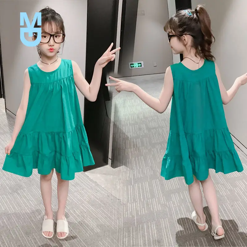 New Girls Summer Vest Casual Dresses Teen Children Clothes 12 13 14 15 16 Years Toddler Kids Solid Pleated Princess Sund
New Girls Summer Vest Casual Dresses Teen Children Clothes 12 13 14 15 16 Years Toddler Kids Solid Pleated Princess Sund