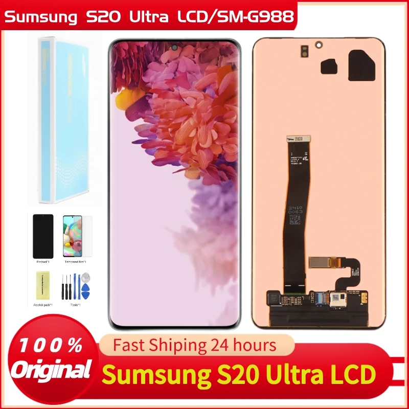 Original AMOLED S20 Ultra LCD For Samsung Galaxy S20 ULTRA SM-G988 G988F/DS Display Touch Screen Digitizer Assembly Repair Parts
Original AMOLED S20 Ultra LCD For Samsung Galaxy S20 ULTRA SM-G988 G988F/DS Display Touch Screen Digitizer Assembly Repair Parts